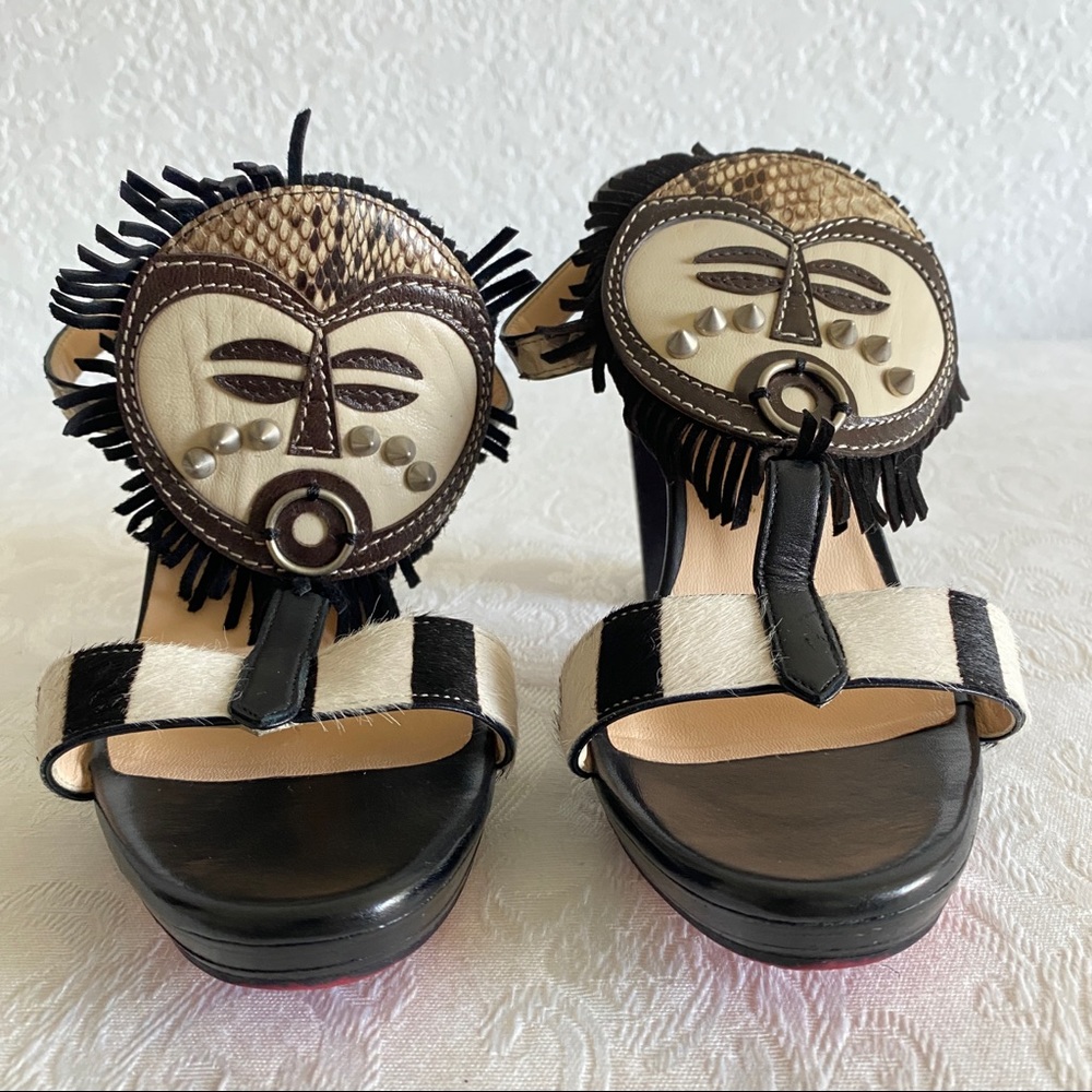 Christian louboutin Python Kimpa Mask Cuff Python Slide Sandals - Picture 5 of 9